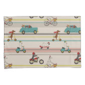 Housse D'oreillers Chiens se déplaçant dans les véhicules Motif (devant-Droit)