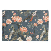 Housse D'oreillers Chinoiserie sur Denim Blue (Dos)