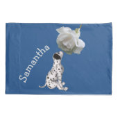 Housse D'oreillers Chiot dalmate Et Animal Rose (Dos)