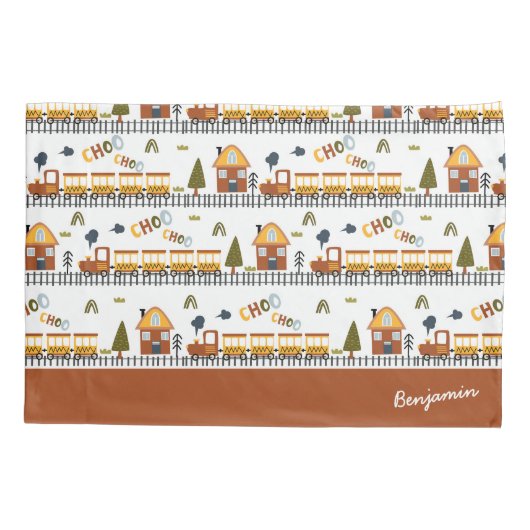 Housse D'oreillers Choo Choo Train Pattern (Dos)