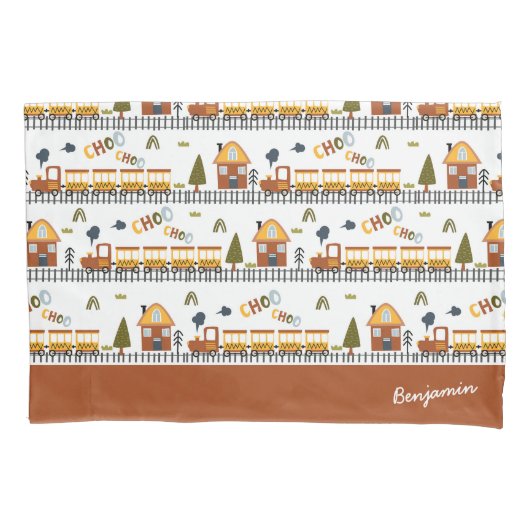Housse D'oreillers Choo Choo Train Pattern (devant)