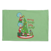 Housse D'oreillers Chose Une Chose Deux Merry Things Jolly Things (Dos)
