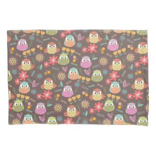 Housse D'oreillers Chouette Brown.