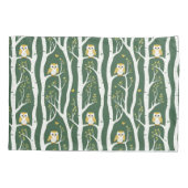 Housse D'oreillers Chouette lunaire et Motif de bouleau (Dos-gauche)