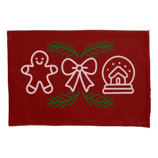 Housse D'oreillers Christmas Cookies & Snow Globe Festive Design