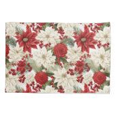 Housse D'oreillers Christmas Poinsettia – Holiday Floral Design (Dos)