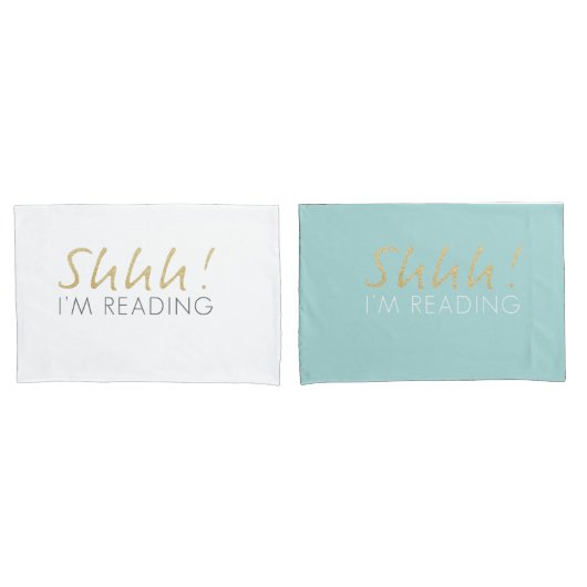 Housse D'oreillers Chut ! Je suis Lecture Jeu de Pillowcase (devant-Set)