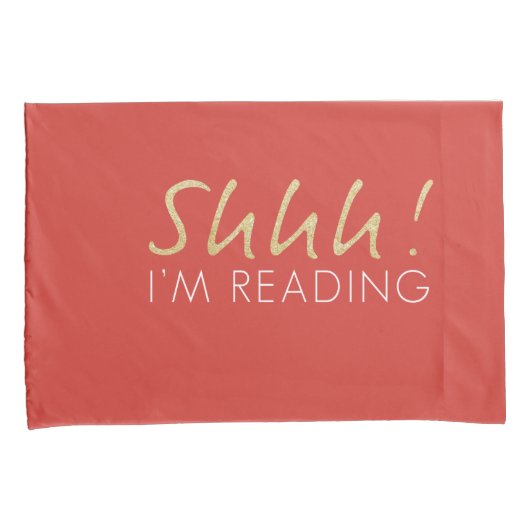 Housse D'oreillers Chut ! Je suis Lecture Jeu de Pillowcase (devant-Droit)