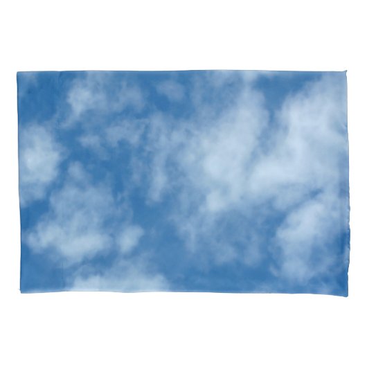 Housse D'oreillers Ciel bleu avec nuages Photo Pillowcase (devant)
