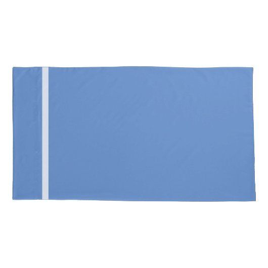 Housse D'oreillers Ciel bleu blanc rayure bordure (Dos-gauche)