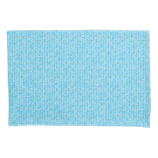 Housse D'oreillers Ciel Bleu Doux & Motif Floral À l'aquarelle Blanc