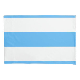 Housse D'oreillers Ciel bleu et blanc Horiontal large Stipes