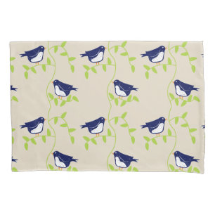 Housse D'oreillers Cinquante-neuf - deux oiseaux bleus coussin coque