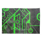 Housse D'oreillers Circuit vert (Dos)