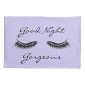 Housse D'oreillers Citation Inspirante avec cils noirs (Dos-gauche)