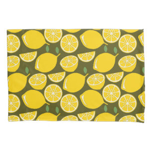 Housse D'oreillers Citron Jaune Moderne Amusant mignon