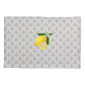 Housse D'oreillers Citron Jours Motif Gris (Dos-gauche)