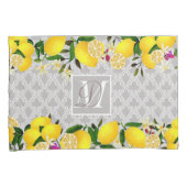 Housse D'oreillers Citron Jours Motif Gris (devant-Droit)