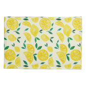 Housse D'oreillers citrons d'aquarelle - jaune et vert (Dos)