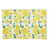 Housse D'oreillers citrons d'aquarelle - jaune et vert (devant)