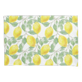 Housse D'oreillers Citrons Et Feuilles (devant)