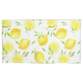 Housse D'oreillers Citrons et feuilles (devant-gauche)