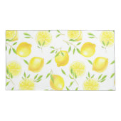 Housse D'oreillers Citrons et feuilles (Dos-gauche)