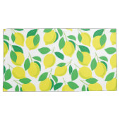 Housse D'oreillers Citrons et motifs feuille (devant-Droit)