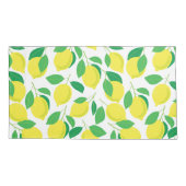 Housse D'oreillers Citrons et motifs feuille (Dos-gauche)