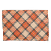 Housse D'oreillers Citrouille d'automne classique Orange Brown Tartan (devant-gauche)