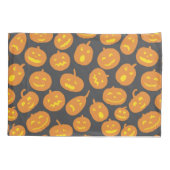 Housse D'oreillers Citrouille d'Halloween Orange Black Jack O'Lantern (Dos)