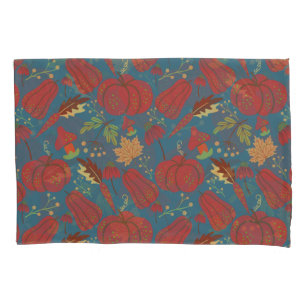 Housse D'oreillers Citrouille et carotte sans couture motif rouge et 