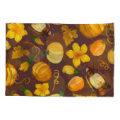 Housse D'oreillers Citrouille Harvest Motif d'aquarelle d'automne (Dos)