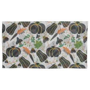 Housse D'oreillers Citrouille sans soudure carotte motif noir et blan