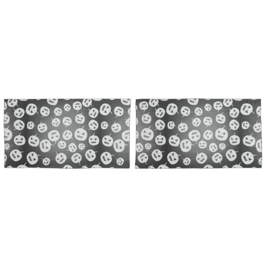 Housse D'oreillers Citrouilles d'Halloween (devant-Set)