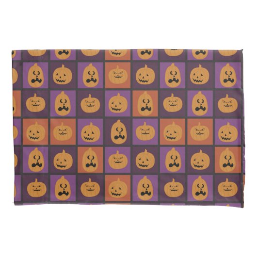 Housse D'oreillers Citrouilles d'Halloween (devant)
