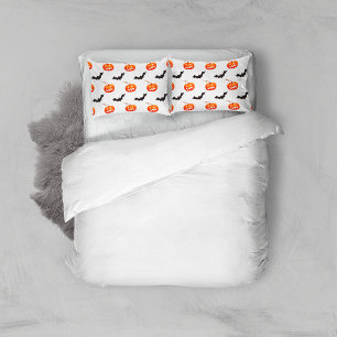 Housse D'oreillers Citrouilles et chauves-souris d'Halloween, Trou ou