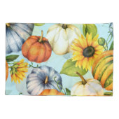 Housse D'oreillers Citrouilles, tournesols, aquarelle (Dos)