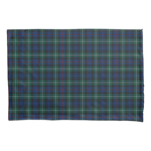 Housse D'oreillers Clan Mackenzie bleu et vert écossais plaid (devant)