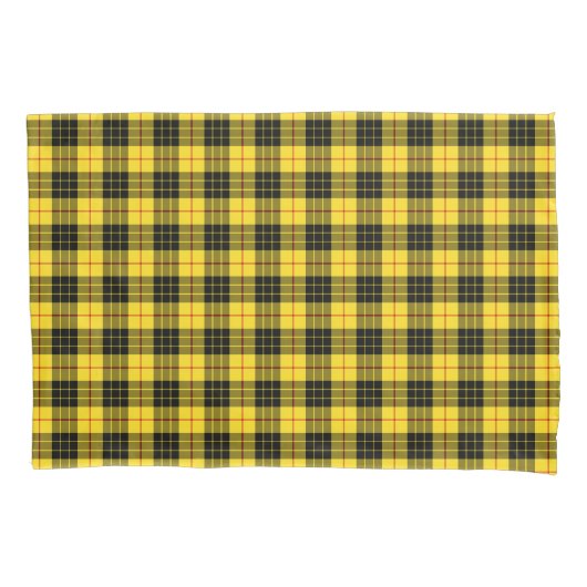 Housse D'oreillers Clan MacLeod jaune et noir Scottish Plaid (devant)