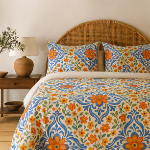 Housse D'oreillers Classic Ethnic Méditerranéen Floral Art Motif