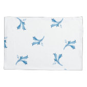 Housse D'oreillers Classic Minimalist Blue Tile Leaf Ornaments (Dos-gauche)