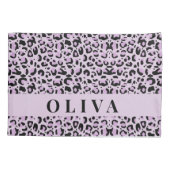 Housse D'oreillers Classic Personalized Pink Leopard Print (Dos)