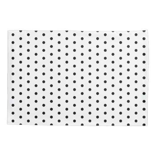Housse D'oreillers Classique pois noir et blanc (Dos)