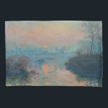 Housse D'oreillers Claude Monet - Coucher de soleil sur la Seine à La<br><div class="desc">Coucher de soleil sur la Seine à Lavacourt,  Effet hiver / Soleil couchant sur la Seine a Lavacourt,  effet d'hiver - Claude Monet,  Huile sur toile,  1880</div>