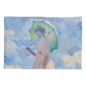Housse D'oreillers Claude Monet - Femme avec Parasol face à gauche (Dos)