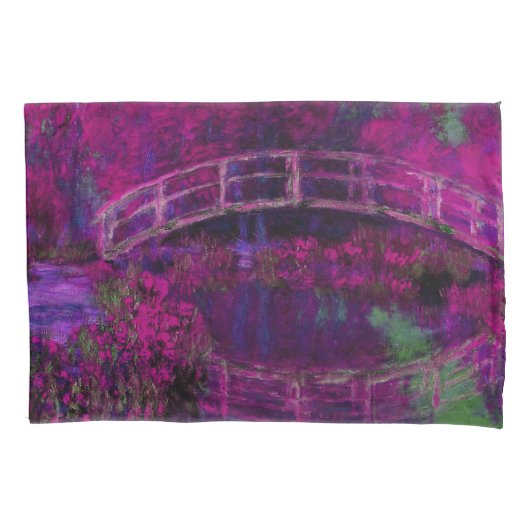 Housse D'oreillers Claude Monet Le Pont Japonais violet (devant)