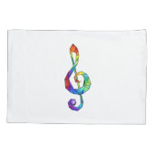 Housse D'oreillers Clé de musique arc-en-ciel (Dos-gauche)