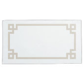 Housse D'oreillers Clé grecque beige clair taille King (devant-Droit)