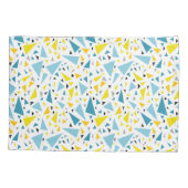 Housse D'oreillers Cliquez sur le design favori Jaune et triangle ble (Dos)